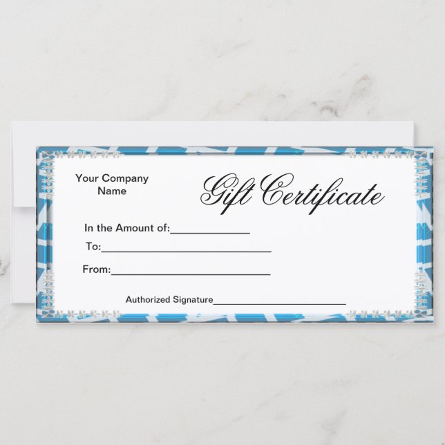 Business Gift Certificates Rack Card Postcard (Front)