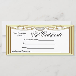 Business Gift Certificates Rack Card Postcard