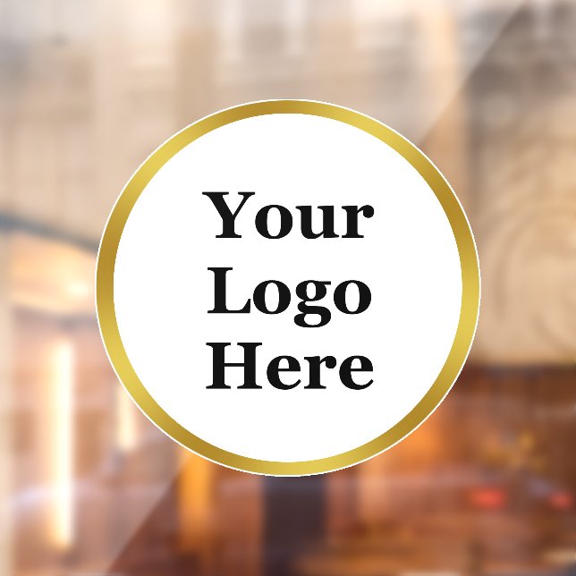 Business Gold and White Template Your Logo Here Window Cling (Sheet 2)