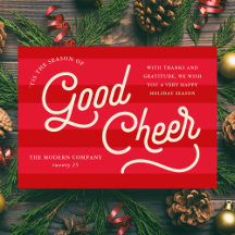 Business Good Cheer Flat Holiday Card