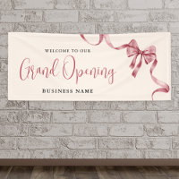 Business Grand Opening Modern Ribbon Welcome