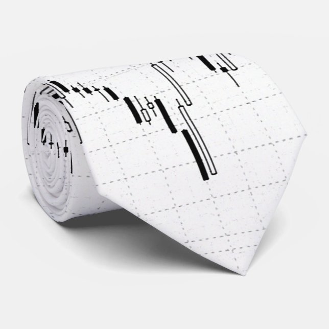 Business graph on stock market neck tie (Rolled)