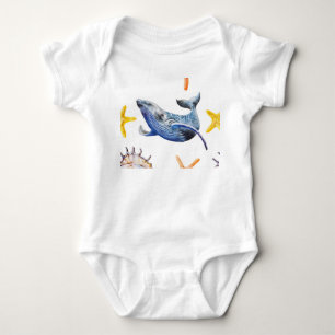Business Graph Whale: Candlestick Chart Baby Bodysuit