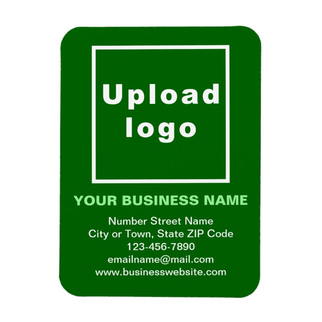 Business Green Flexible Photo Magnet (Vertical)