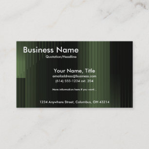 Business Green Stripes Business Cards
