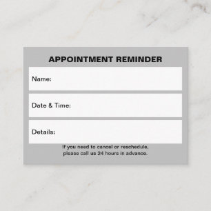 Business Grey Appointment Card