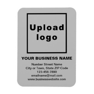 Business Grey Flexible Photo Magnet