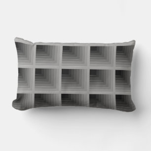Business grey monochrome lumbar pillow
