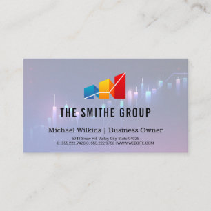 Business Growth Logo Financials Card