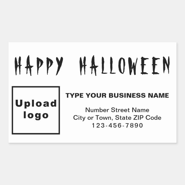 Business Halloween Black and White Sticker (Front)