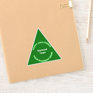 Business Halloween Green Triangle Vinyl Sticker