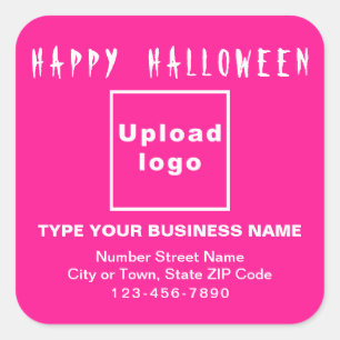 Business Halloween Pink Square Sticker