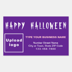 Business Halloween Purple Rectangle Sticker