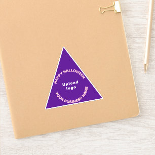 Business Halloween Purple Triangle Vinyl Sticker