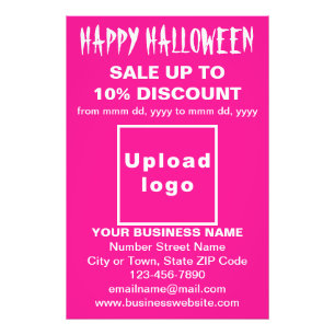 Business Halloween Sale on White Photo Paper Print