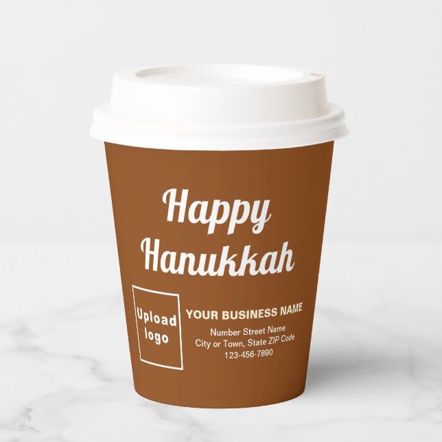 Business Hanukkah Brown Paper Cup (Front)