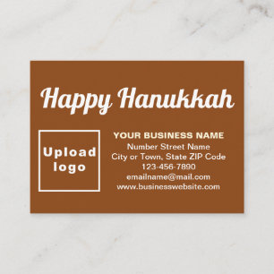 Business Hanukkah Greeting on Brown Enclosure Card
