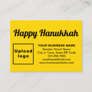 Business Hanukkah Greeting on Yellow Enclosure Card