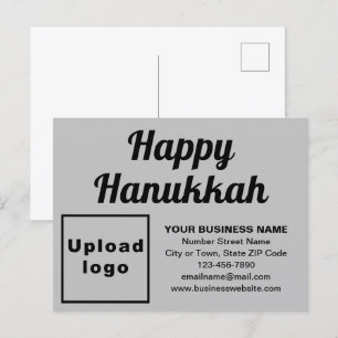 Business Hanukkah Grey Holiday Postcard
