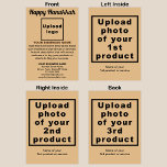 Business Hanukkah Light Brown Folded Holiday Card<br><div class="desc">Happy Hanukkah! Wishing you joy, peace and blessing this festival of lights. A holiday to celebrate this December and to advertise also your business products or services to customers or clients. Holiday to promote your brand name. Customizable Hanukkah folded holiday card that you can put your business brand, products or...</div>