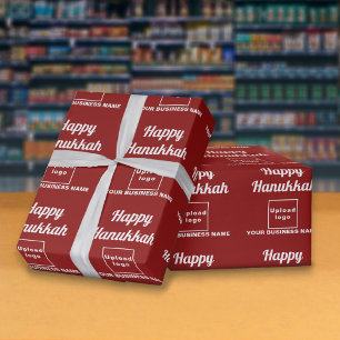 Business Hanukkah Red Wrapping Paper