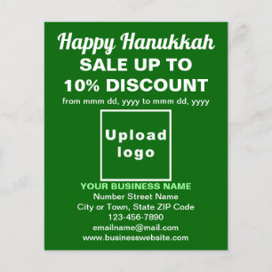 Business Hanukkah Sale on Green Flyer