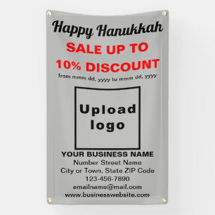 Business Hanukkah Sale on Grey Banner