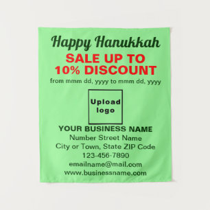 Business Hanukkah Sale on Light Green Tapestry