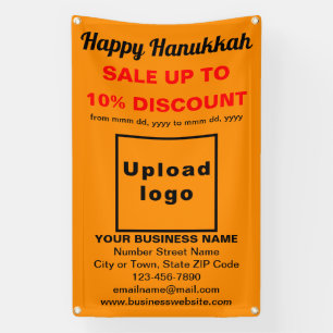 Business Hanukkah Sale on Orange Colour Banner