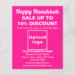 Business Hanukkah Sale on Pink Flyer