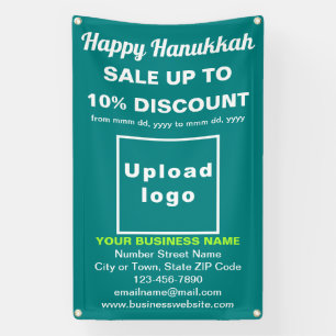 Business Hanukkah Sale on Teal Green Banner