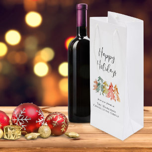 Business Happy Holidays Corporate Christmas Wine Gift Bag