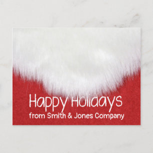 Business Happy Holidays Santa's Beard Holiday Postcard