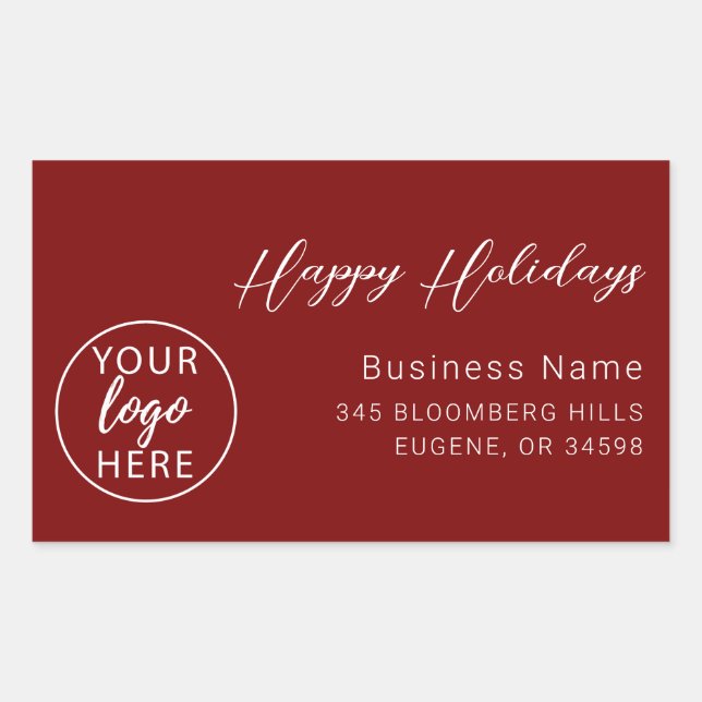 Business Happy Holidays  Sticker (Front)