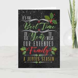 Business Holiday Chalkboard and Holly Theme