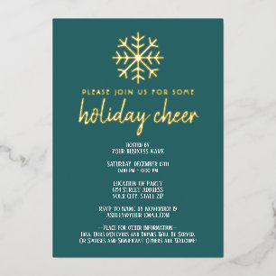 Business Holiday Cheer Party - modern snowflake