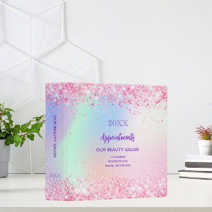 Business holographic pink purple binder