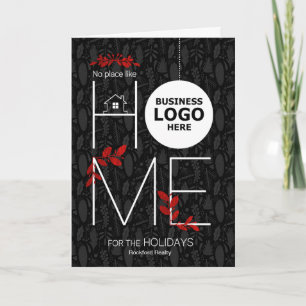 Business Home for the Holidays Company Logo Holiday Card