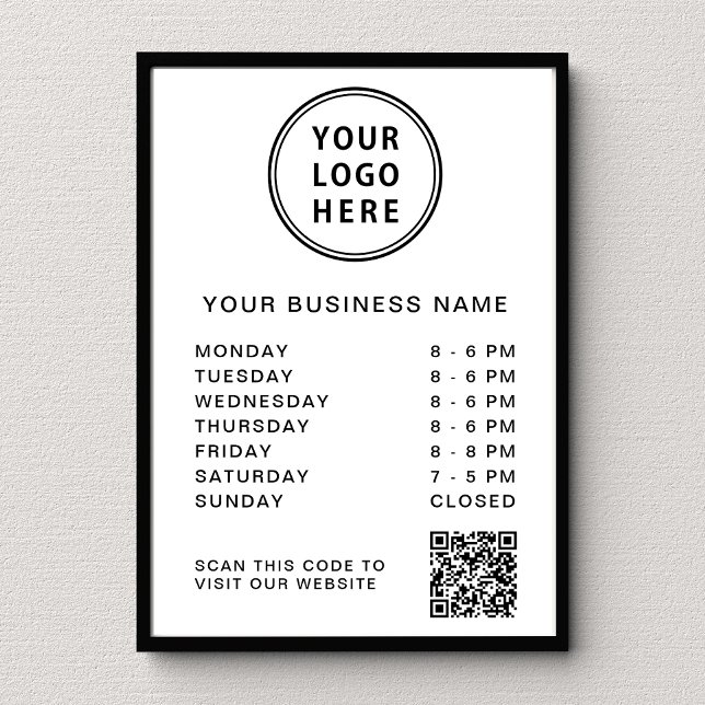 Business Hours Logo QR Code Website Poster (Creator Uploaded)