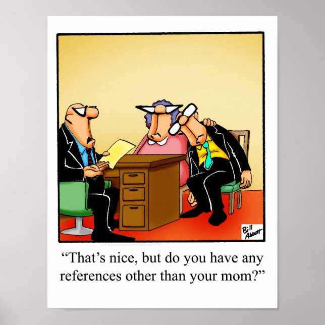 Business Humour "Mom Reference" Poster (Front)