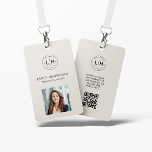 Business ID Card Modern Logo Photo Staff Badge
