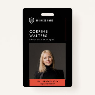 Business ID Logo   Minimalist Photo Employee Badge