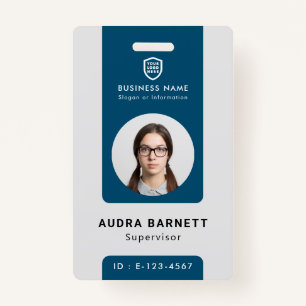Business ID Logo   Modern Custom Employee Staff Ba Badge