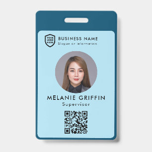 Business ID Logo   Modern Custom Employee Staff  Badge