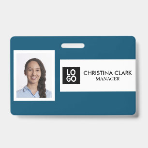Business ID Personalized Photo Logo Employee Name Badge