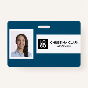 Business ID Personalized Photo Logo Employee Name Badge