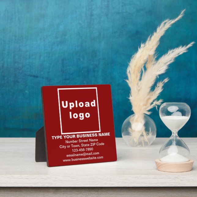 Business Information on Red Square Plaque (Insitu)
