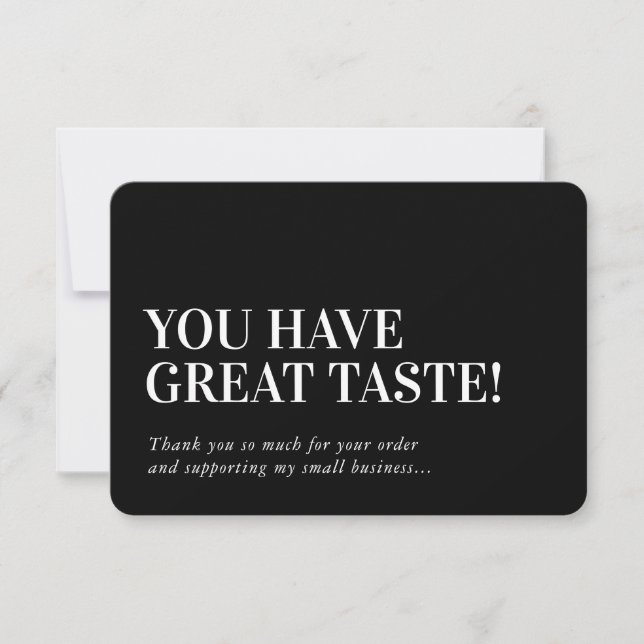 BUSINESS INSERT modern thank you black white (Front)