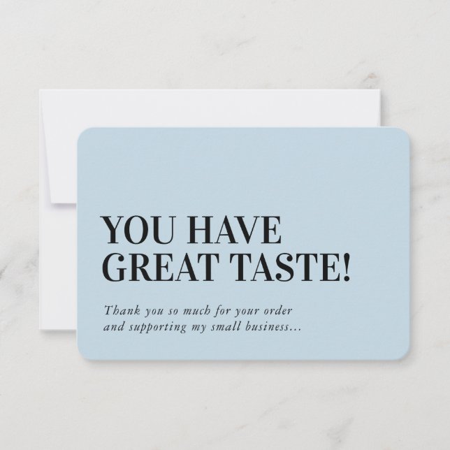 BUSINESS INSERT modern thank you pale blue (Front)