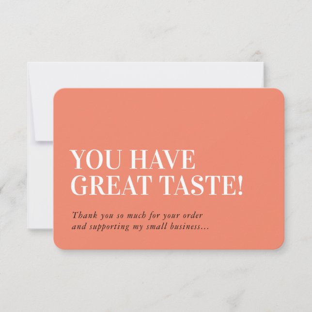 BUSINESS INSERT modern thank you retro orange (Front)